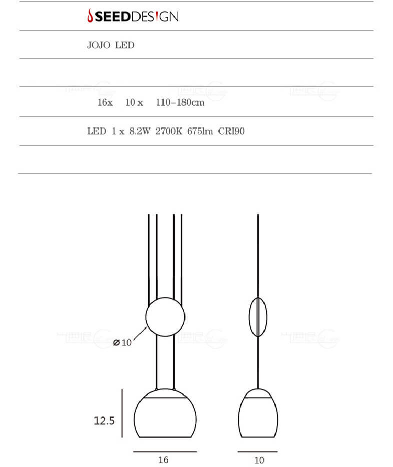 Đèn thả hiện đại jojo led XTE128-2
